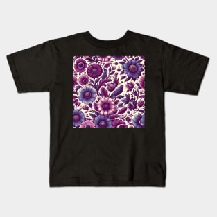 Purple Flowers Kids T-Shirt